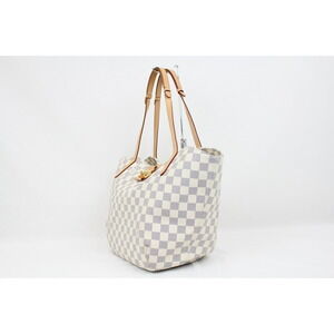 Louis Vuitton Azur Damier Tote Shoulder Bag Salina White